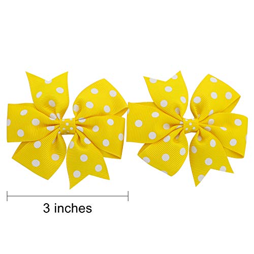 40Piece 3 Inch Boutique Grosgrain Ribbon Pinwheel Hair Bows Alligator Clips For Girls Babies Toddlers Accessories Teens In Pairs