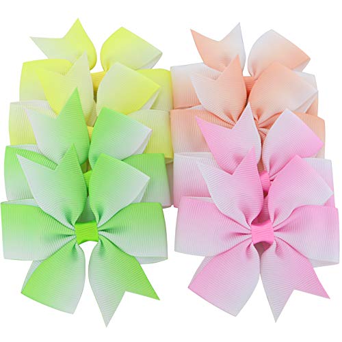 40Piece 3 Inch Boutique Grosgrain Ribbon Pinwheel Hair Bows Alligator Clips For Girls Babies Toddlers Accessories Teens In Pairs