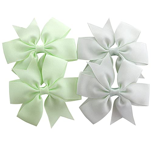 40Piece 3 Inch Boutique Grosgrain Ribbon Pinwheel Hair Bows Alligator Clips For Girls Babies Toddlers Accessories Teens In Pairs