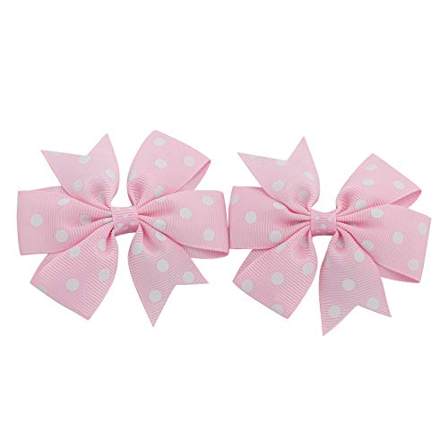 40Piece 3 Inch Boutique Grosgrain Ribbon Pinwheel Hair Bows Alligator Clips For Girls Babies Toddlers Accessories Teens In Pairs