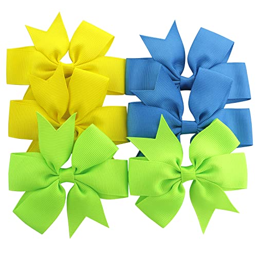 40Piece 3 Inch Boutique Grosgrain Ribbon Pinwheel Hair Bows Alligator Clips For Girls Babies Toddlers Accessories Teens In Pairs