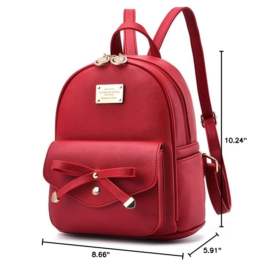 I IHAYNER Mini sac à dos en cuir avec nœud papillon pour filles 