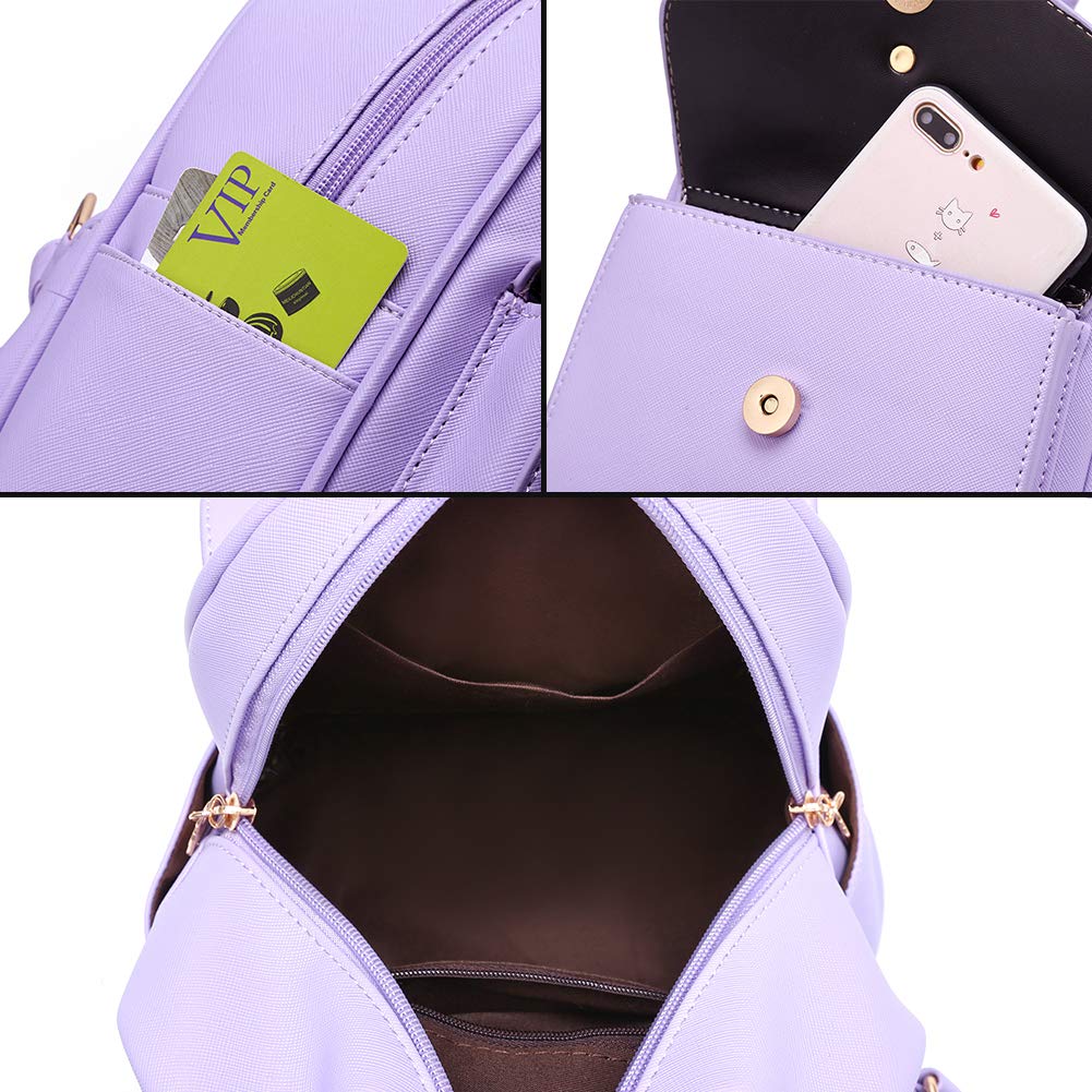 I IHAYNER Mini sac à dos en cuir avec nœud papillon pour filles 