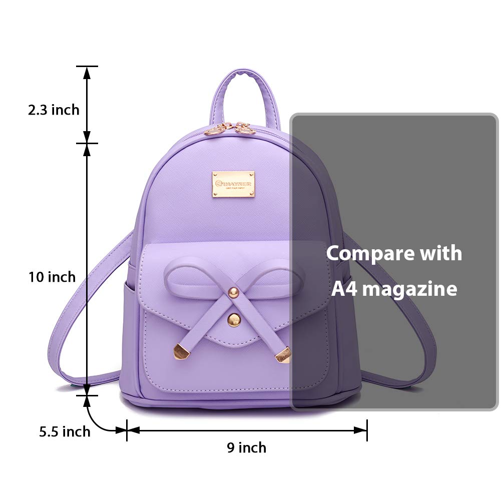 I IHAYNER Mini sac à dos en cuir avec nœud papillon pour filles 