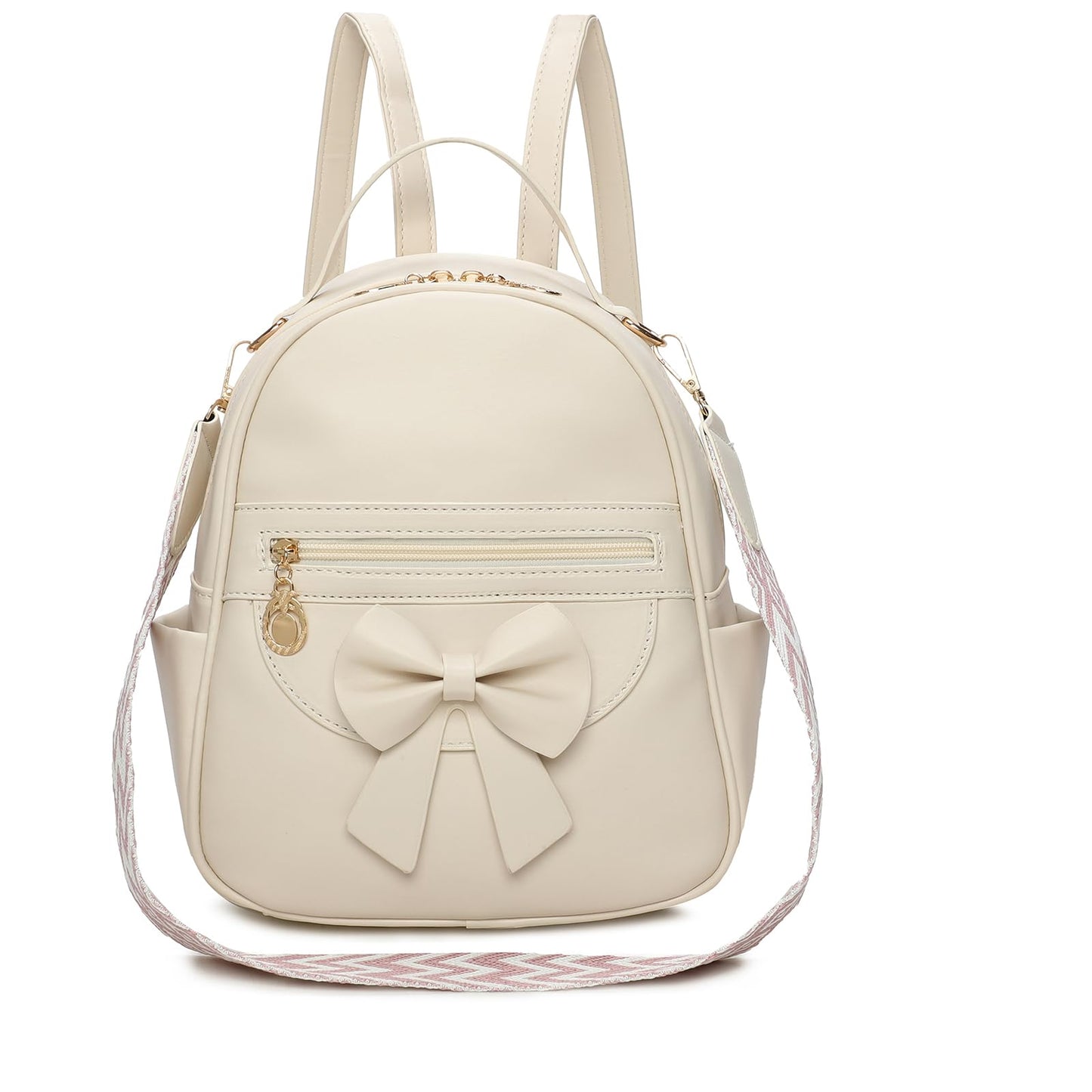 I IHAYNER Mini sac à dos pour filles, joli sac à dos en cuir avec nœud papillon pour filles, petit sac à bandoulière de créateur, sac à main tendance pour femmes, noir pur