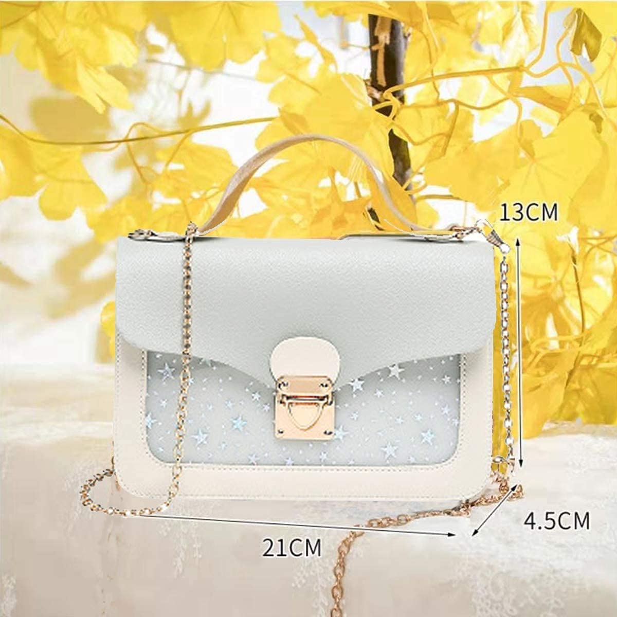 Sac à bandoulière en chaîne pour filles, sac de princesse, sac à main en chaîne, mezzanine à trois couches détachable en chaîne pour cadeau d'anniversaire pour filles 