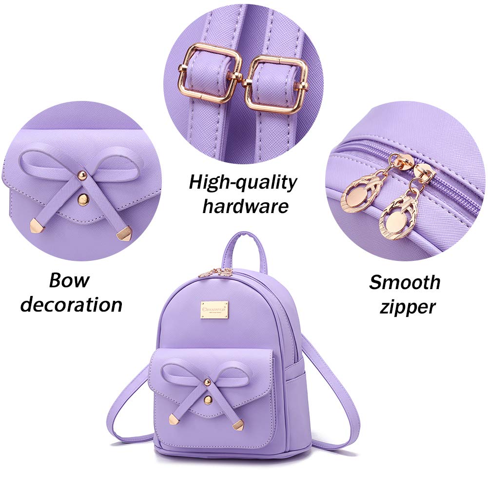 I IHAYNER Mini sac à dos en cuir avec nœud papillon pour filles 