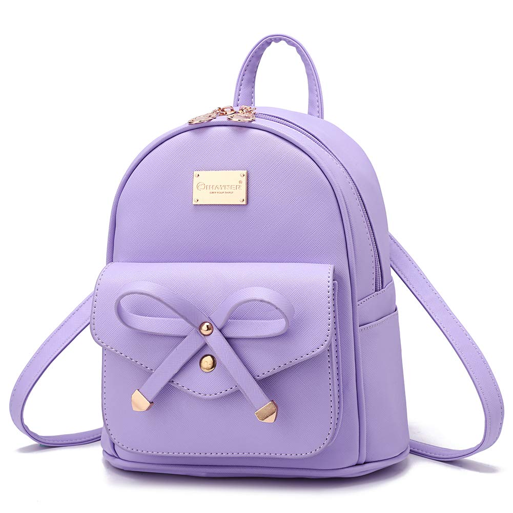 I IHAYNER Mini sac à dos en cuir avec nœud papillon pour filles 