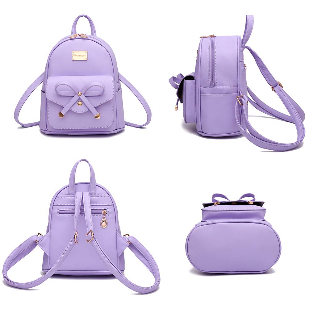 I IHAYNER Mini sac à dos en cuir avec nœud papillon pour filles 