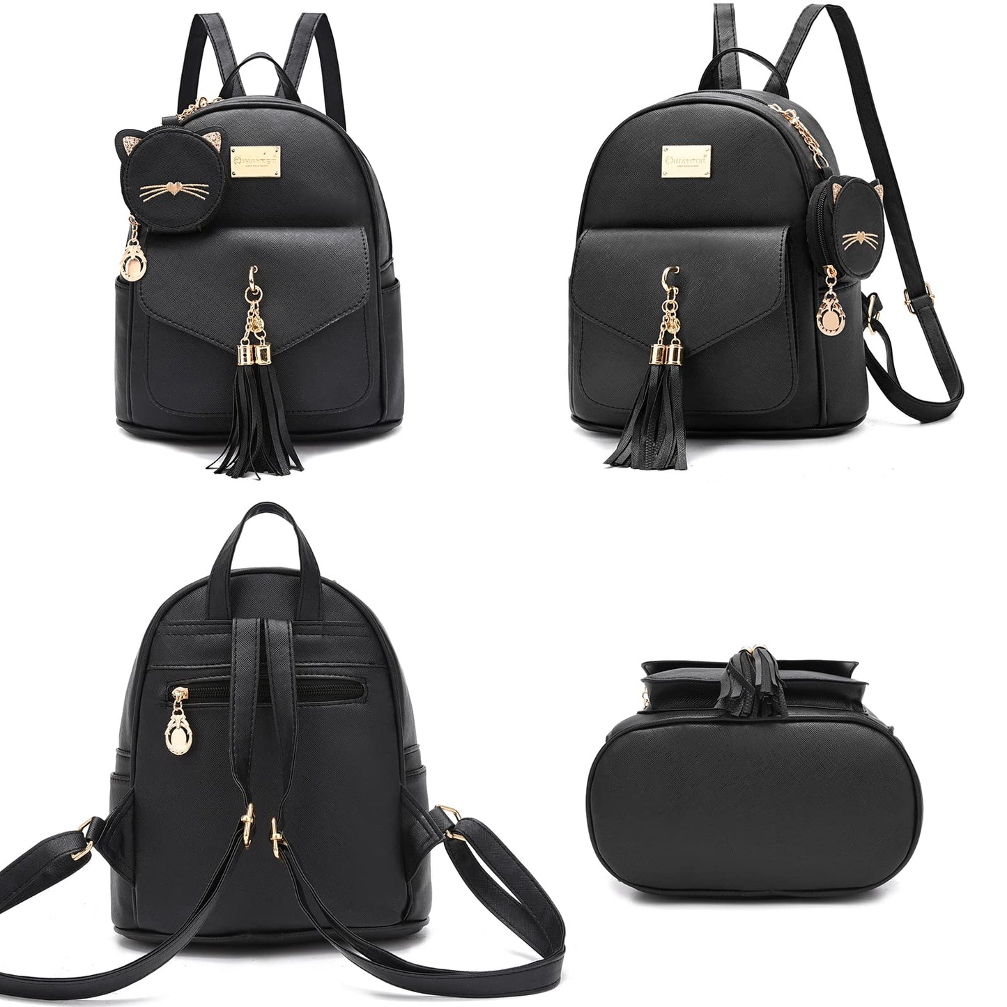 I IHAYNER Sac à dos tendance pour filles Mini sac à main Sac à dos pour femmes Petit sac à dos en cuir Sac à main pour adolescentes avec porte-monnaie