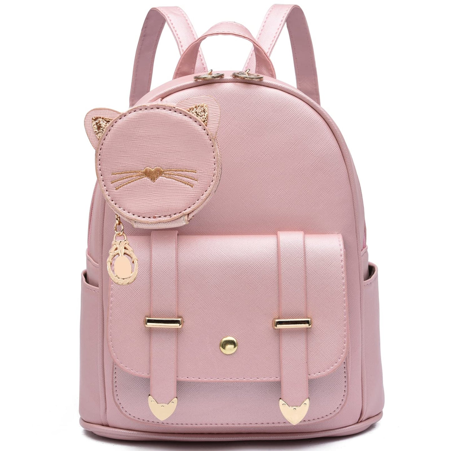 I IHAYNER Women Fashion Backpack Mini Backpack Purse for Women Satchel Bag Cute Leather Small Backpack Purse with Kitty Purse