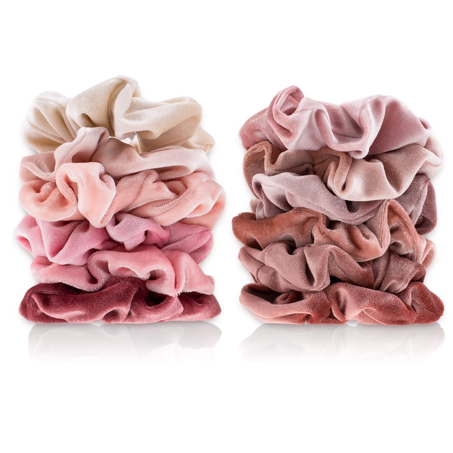 Whaline 12 Pack Hair Scrunchies Premium Velvet Scrunchy Elastic Hair Bands for Girls, Women Hair Accessories (12 Colors)