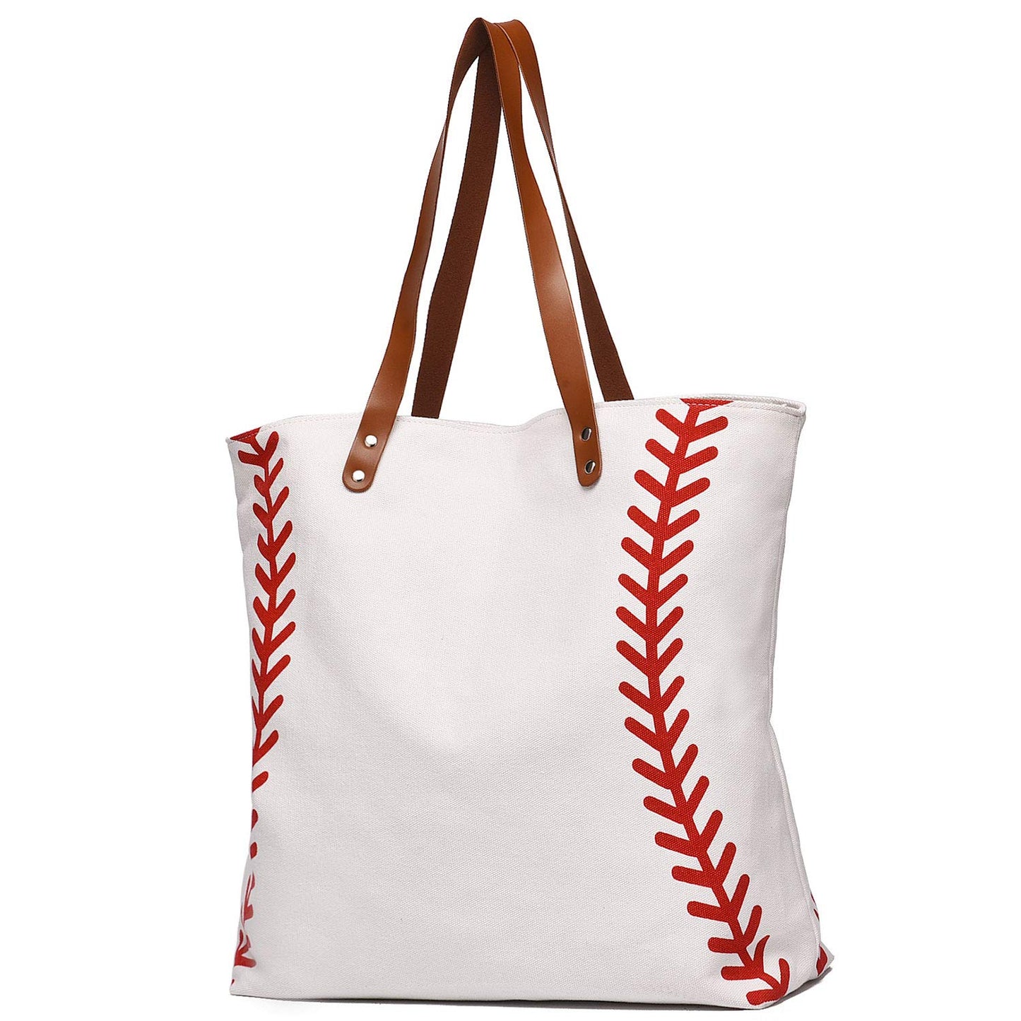 Large Baseball Tote Bag Sports Printing Utility Top Handle Shoulder Bag Canvas Sport Travel Beach for Women Gifts