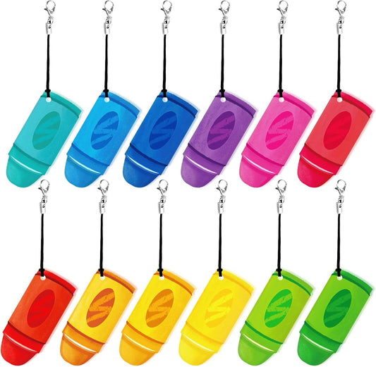 Whaline 48Pcs Back to School Keychain Present Rainbow Crayon Acrylic Key Ring Decor First Day of School Hanging Key Chains Charm for Teacher Student Awards Gift