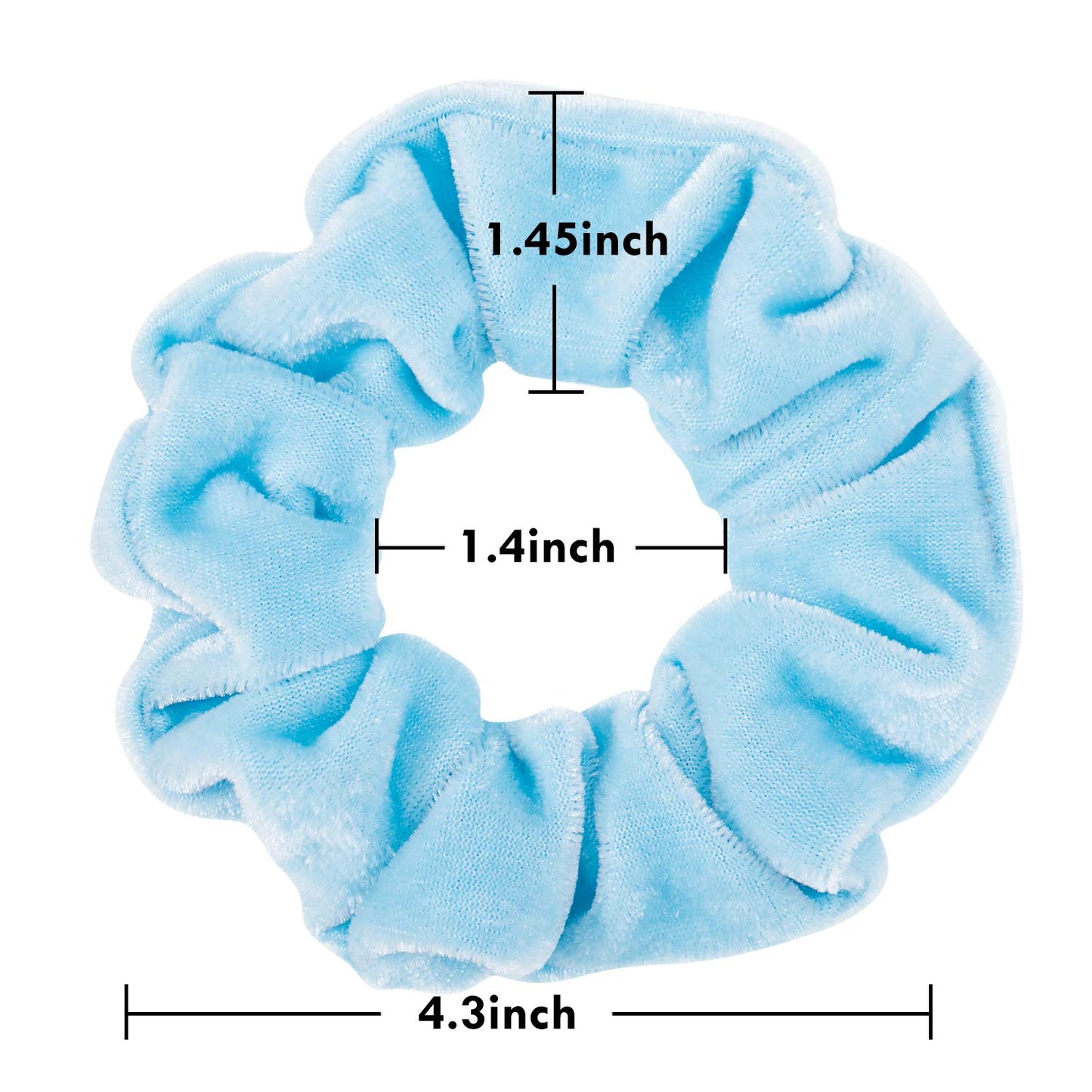 Whaline Pastel Hair Scrunchies Elastic Scrunchy Bobbles Velvet Hair Bands Boho Soft Hair Ties Hair Accessories for Girls Women (12 Colors)