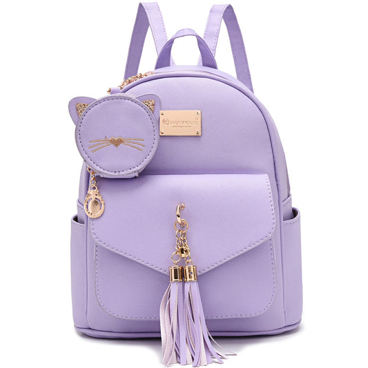 I IHAYNER Sac à dos tendance pour filles Mini sac à main Sac à dos pour femmes Petit sac à dos en cuir Sac à main pour adolescentes avec porte-monnaie