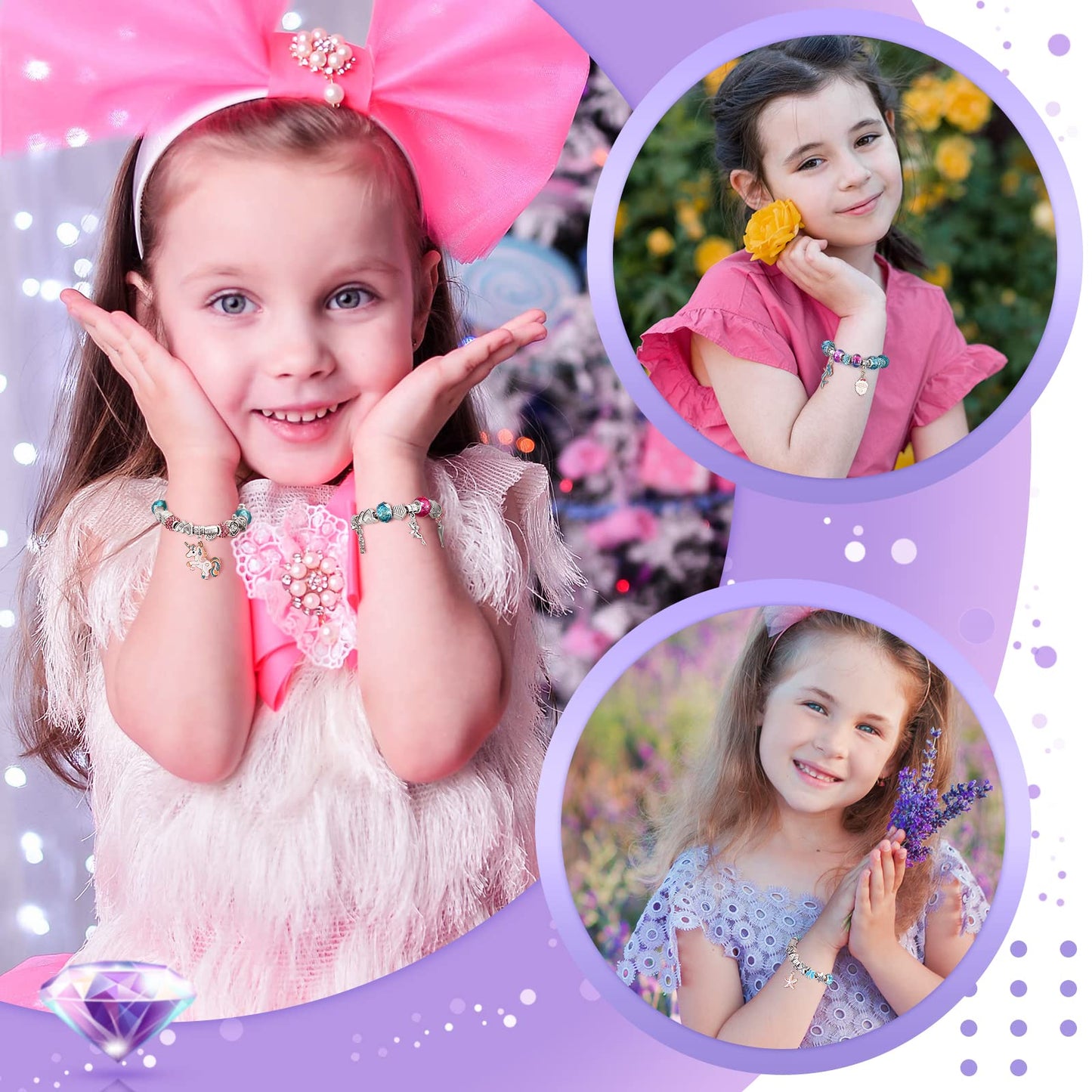 ZOOI Arts and Crafts for Kids Girls Ages 8-12, Unicorns Gifts for Girls Toys Age 6-8, Bracelet Making Kit Toys for Birthday 5-12 Year Old Girls