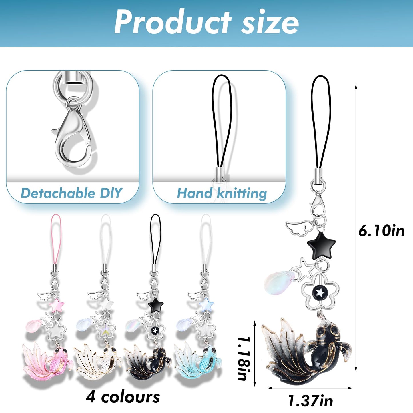 4Pcs Cute Phone Charms Y2K Pink Cell Phone Charms for Case Kawaii Car Phone Charm Kit Black Charms for Phone Blue Phone Keychain Charm Aesthetic Accessories for Phone Bag Airpods Camera Pendant