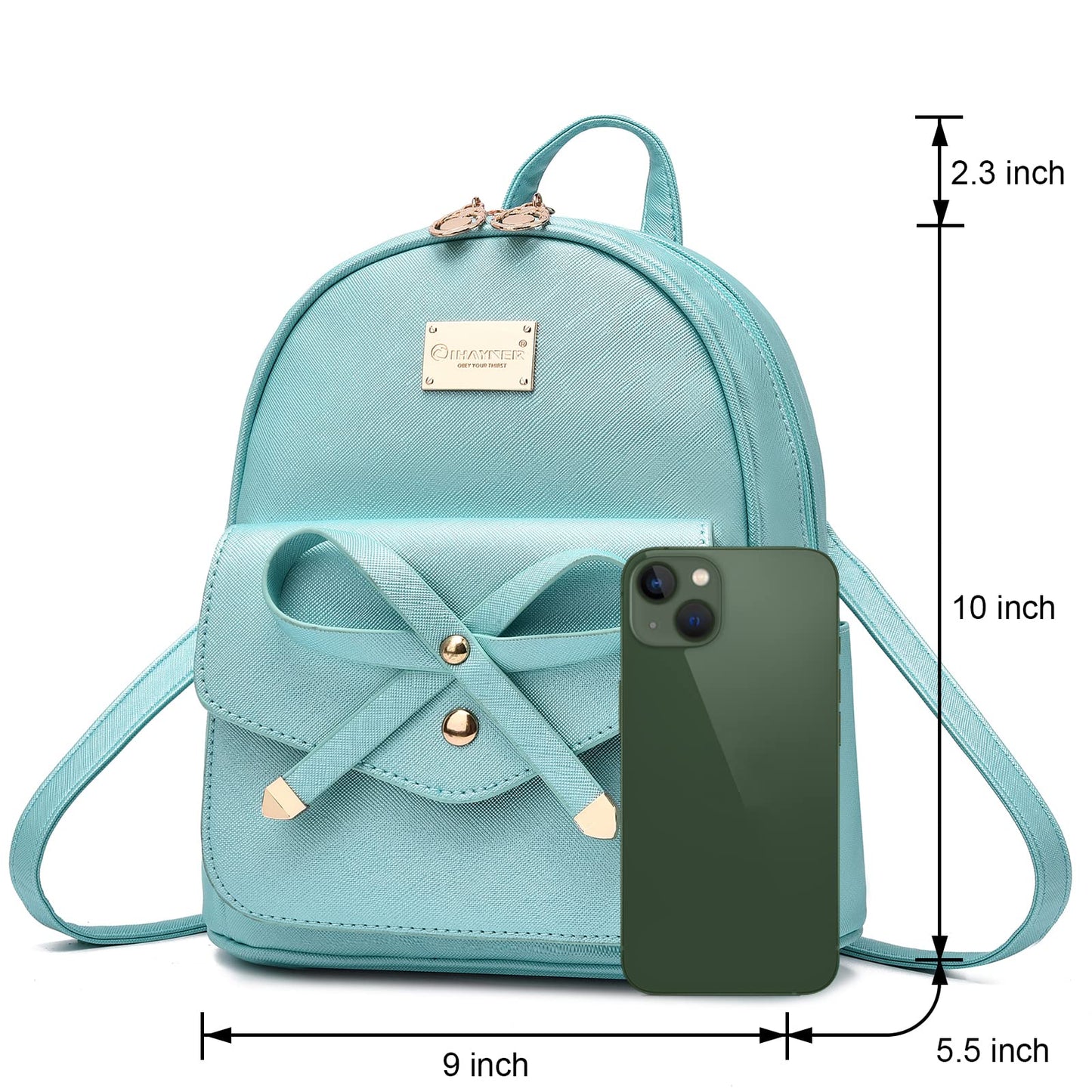 I IHAYNER Mini sac à dos en cuir avec nœud papillon pour filles 