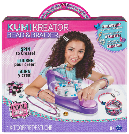 Cool Maker, KumiKreator Bead & Braider Friendship Necklace & Bracelet Making Kit, DIY Arts & Crafts Christmas Gifts for Kids Ages 8 and up